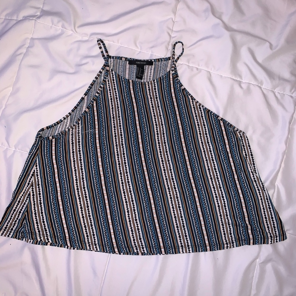 Tribal Print Crop Top